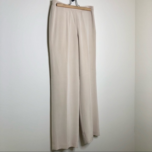 Bloomingdale's 100% Silk Champagne Beaded Silk Pantsuit - Picture 7 of 9